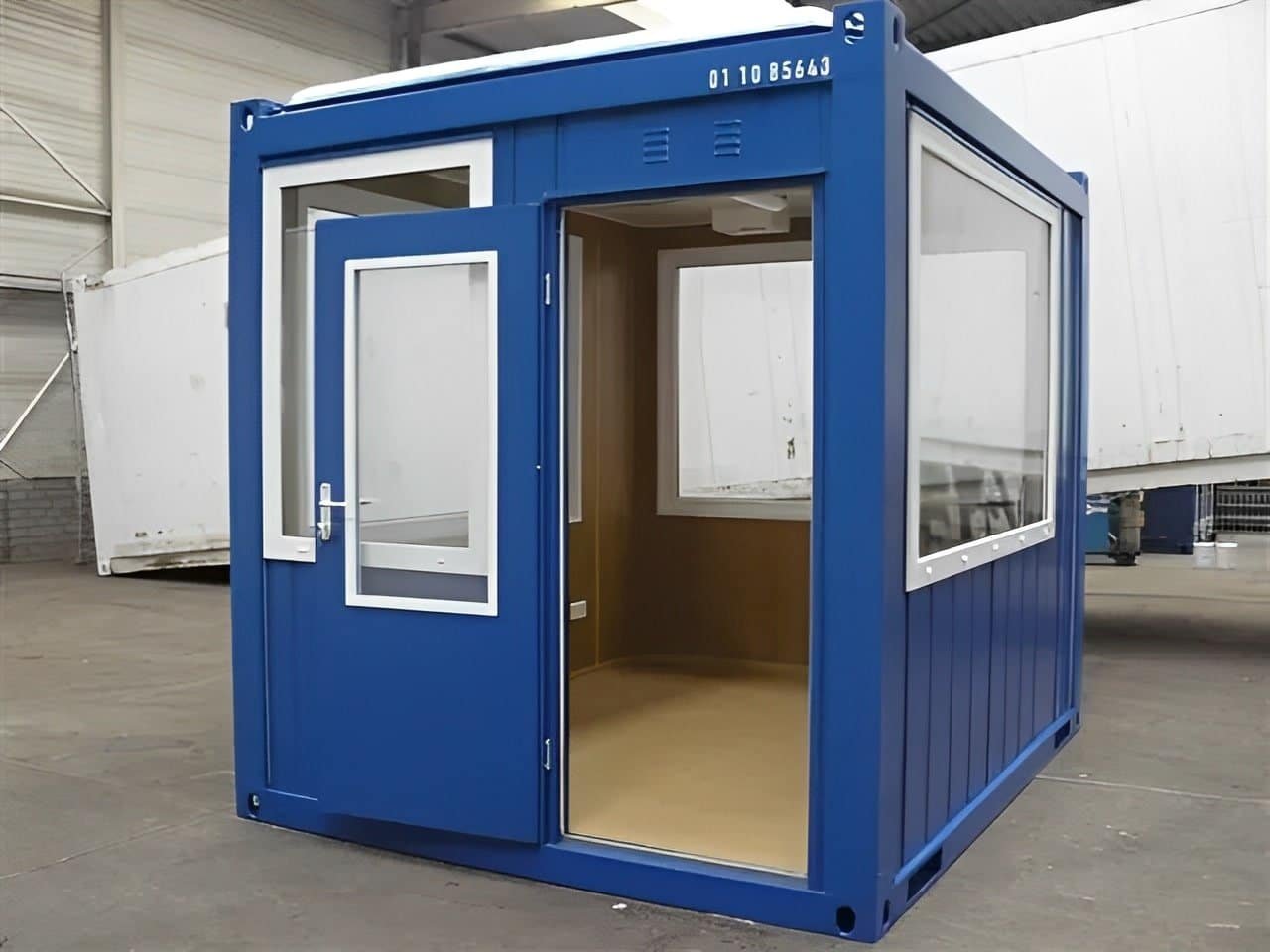 10ft Steel Observation Cabin – Full Glass Unit with Door & 4 Windows 4