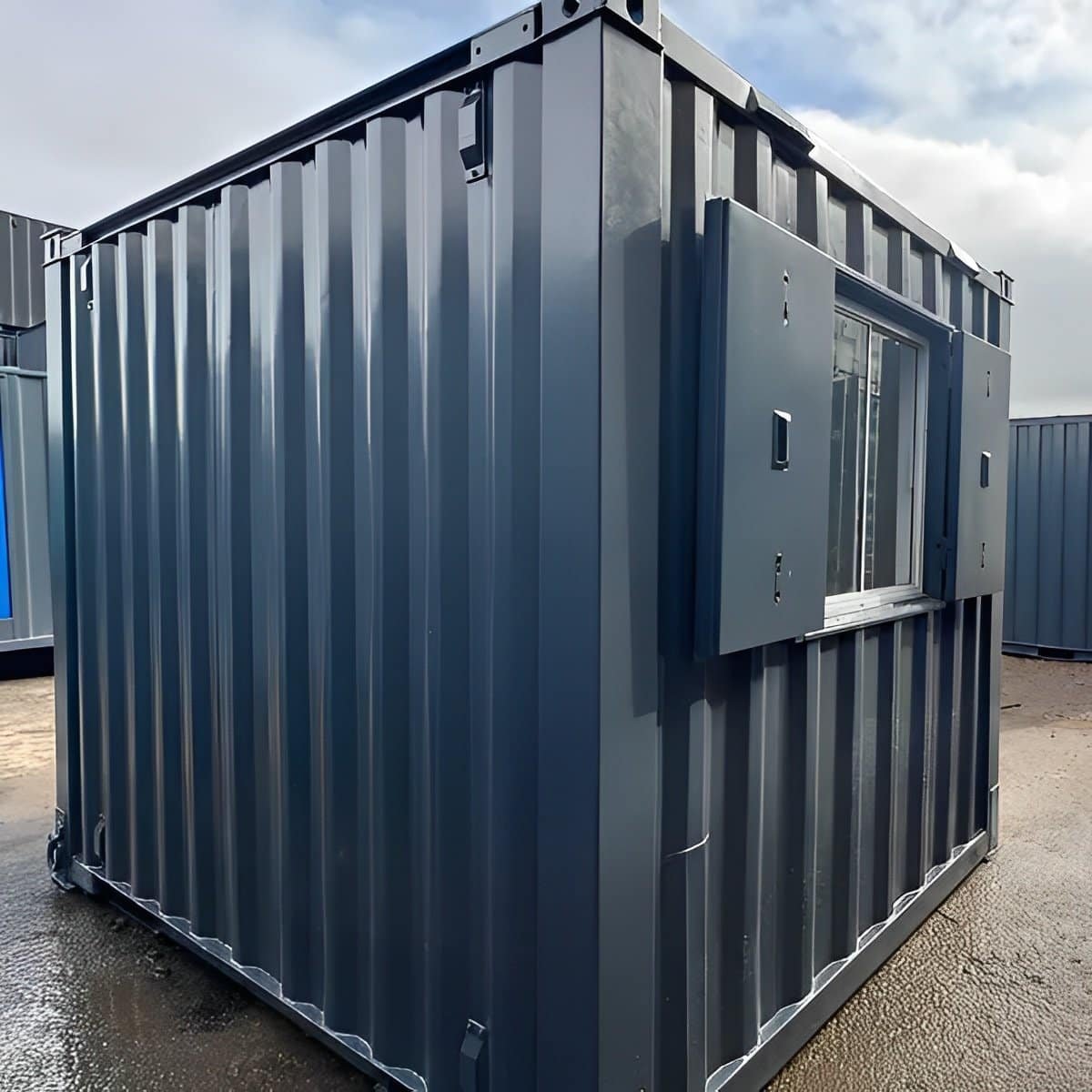 10ft x 8ft Portable Shipping Container Office – Anti-Vandal Steel Building 2