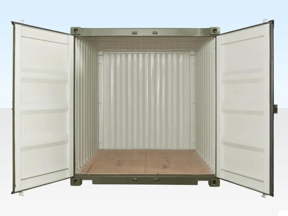 10ft x 8ft Shipping Container (One Trip) Green (RAL 6007) 2