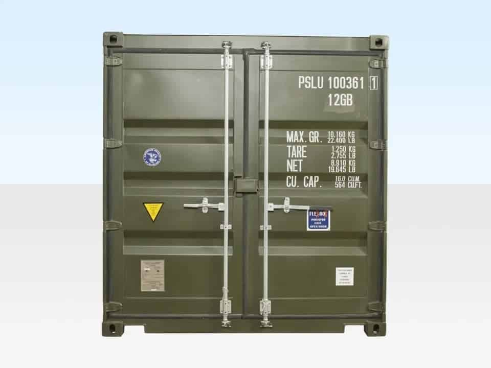 10ft x 8ft Shipping Container (One Trip) Green (RAL 6007) 3