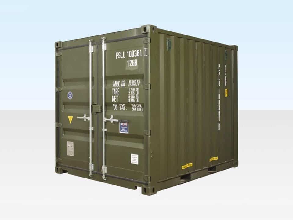 10ft x 8ft Shipping Container (One Trip) Green (RAL 6007) 4