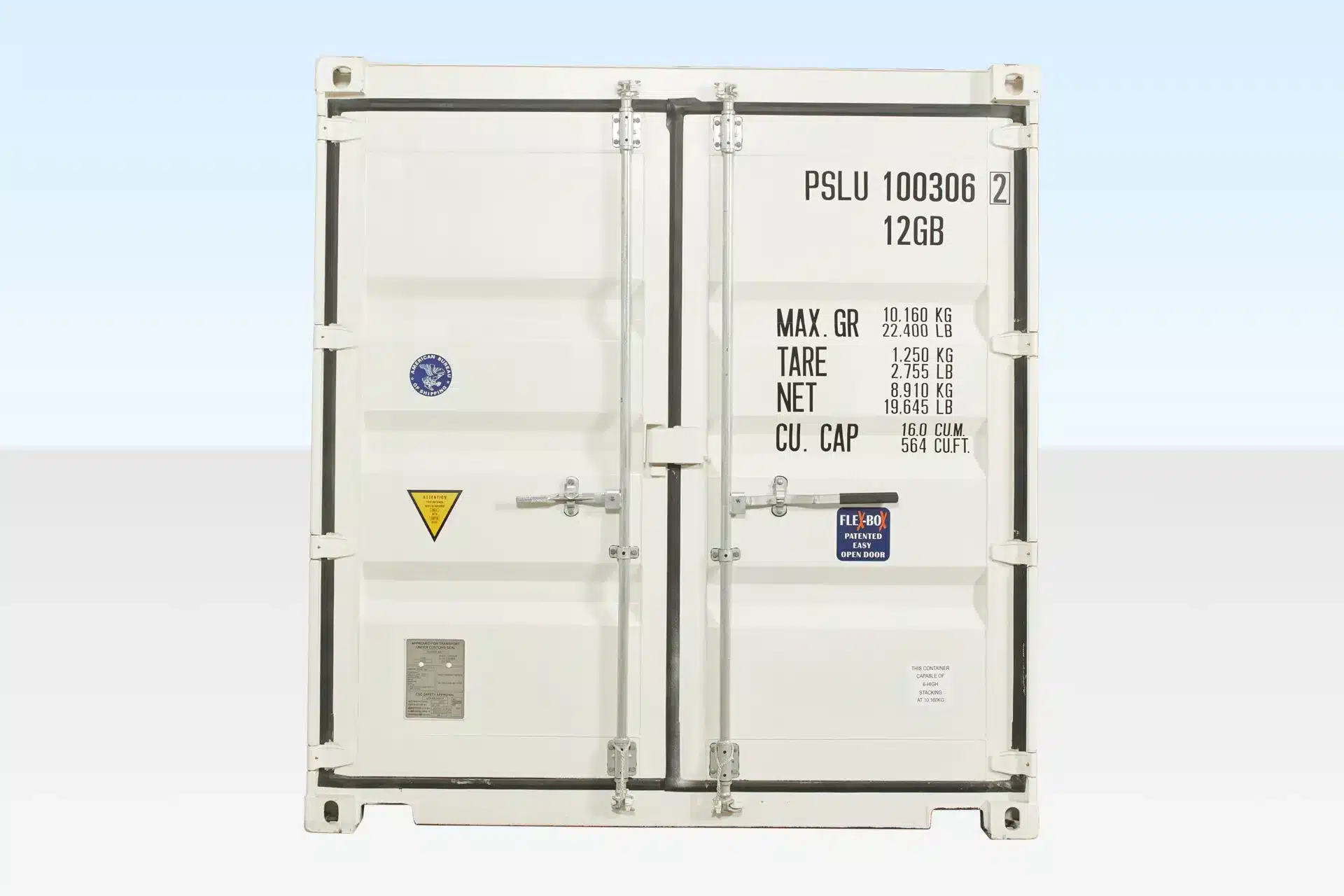10Ft X 8Ft Shipping Container (One Trip) – White 2