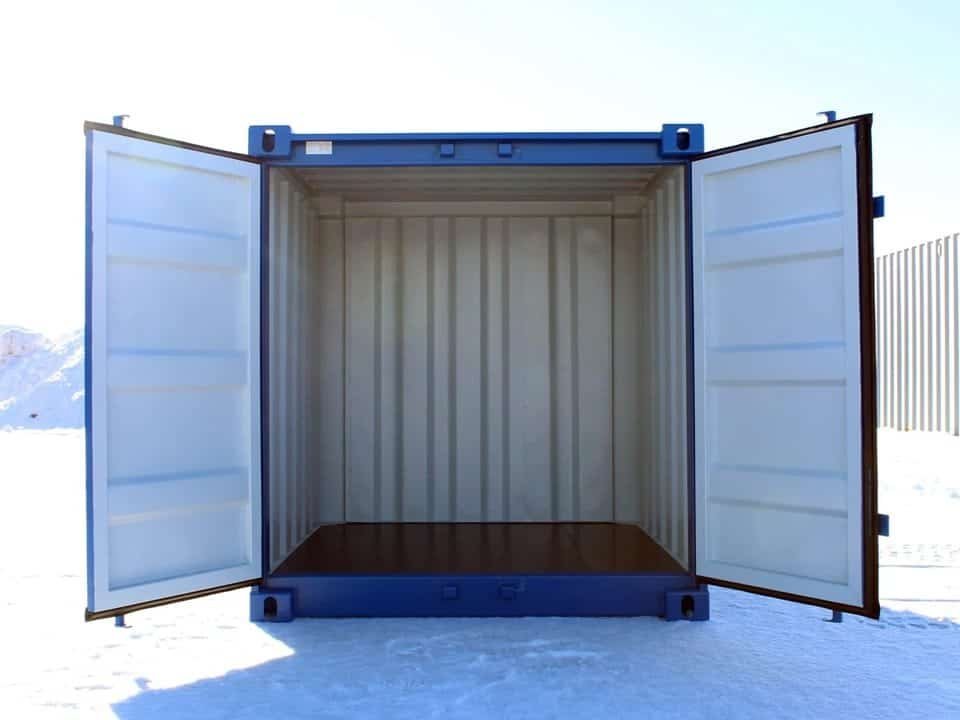 10ft x 8ft Wind & Watertight Steel Storage Container – Used, Forklift-Friendly 2