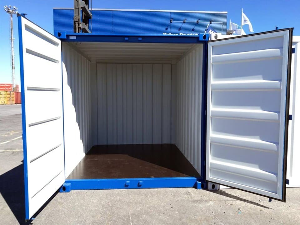 10ft x 8ft Wind & Watertight Steel Storage Container – Used, Forklift-Friendly 4