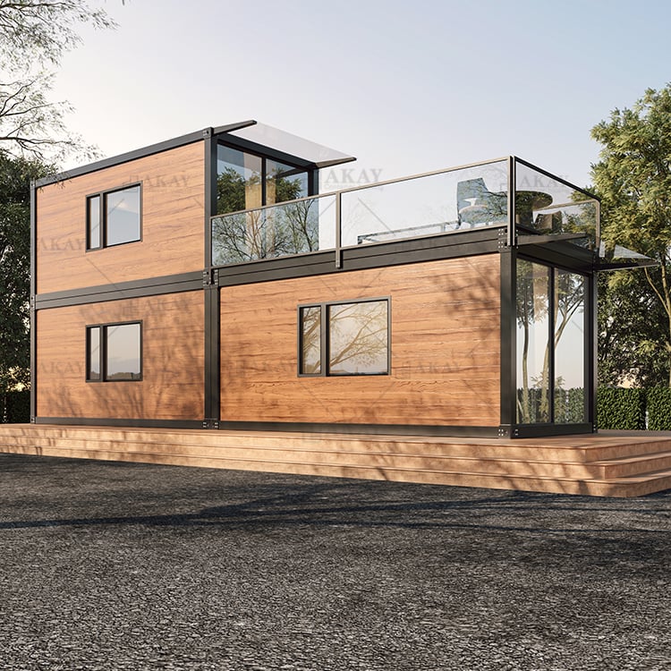 1BHK Duplex Prefab House with Rooftop Deck, Fully Furnished Modular Kitchen and Washroom Interiors, 592 sq. ft, Tiny House, Prefab Container House, Easy Setup 3