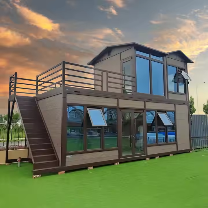 2 BHK, 2 &#8211; Storey Prefab Villa Tiny House: Family &#8211; Friendly, Sized, Eco &#8211; Friendly with Fully Functional Kitchen & Washroom, Sustainable Design and Modern Amenities