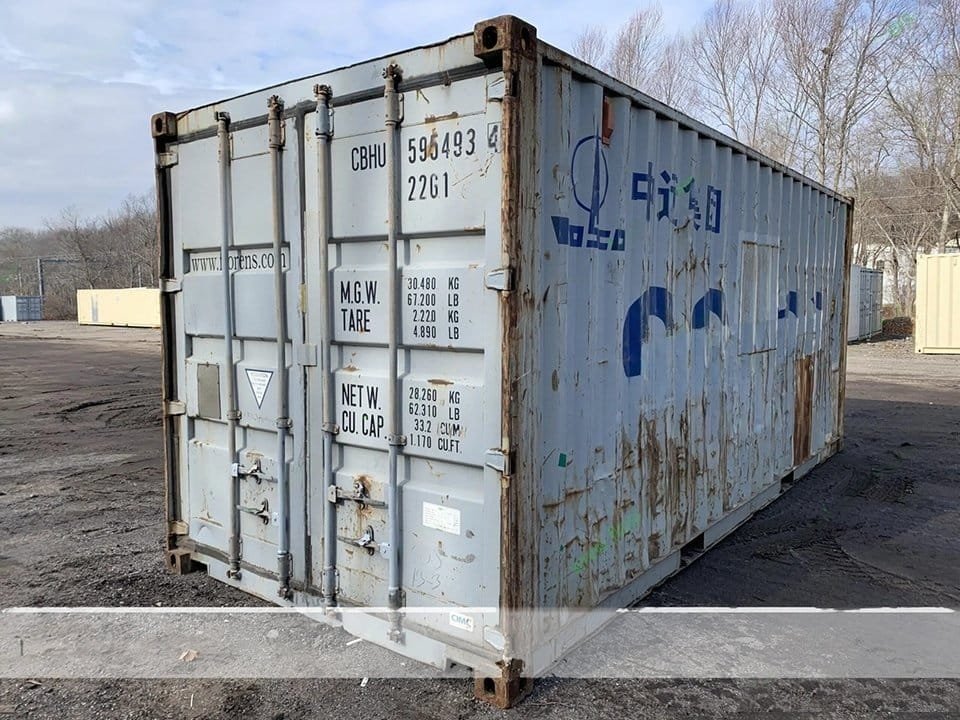 20′ x 8′ x 8.5′ Tall– AS IS Door Seals Show Light Used Shipping / Storage Container – GRAY 2