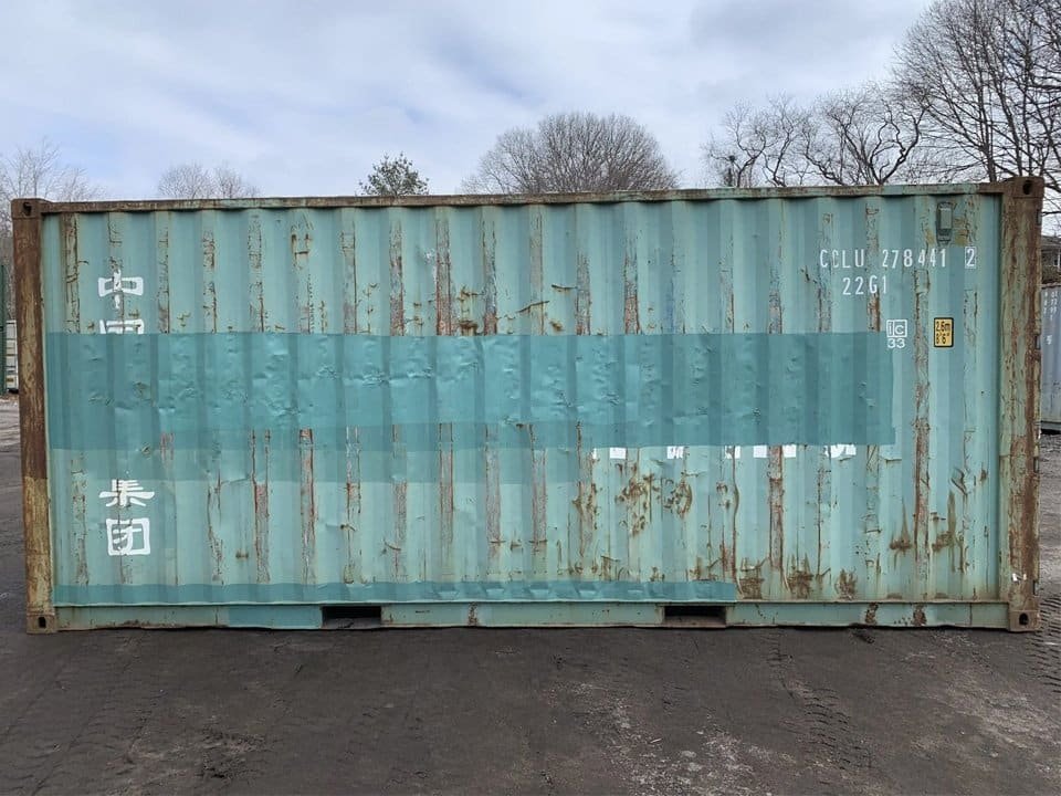 20′ x 8′ x 8.5′ Tall– AS IS Door Seals Show Light Used Shipping / Storage Container – Green 2