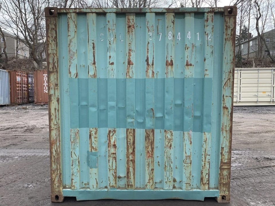 20′ x 8′ x 8.5′ Tall– AS IS Door Seals Show Light Used Shipping / Storage Container – Green 3