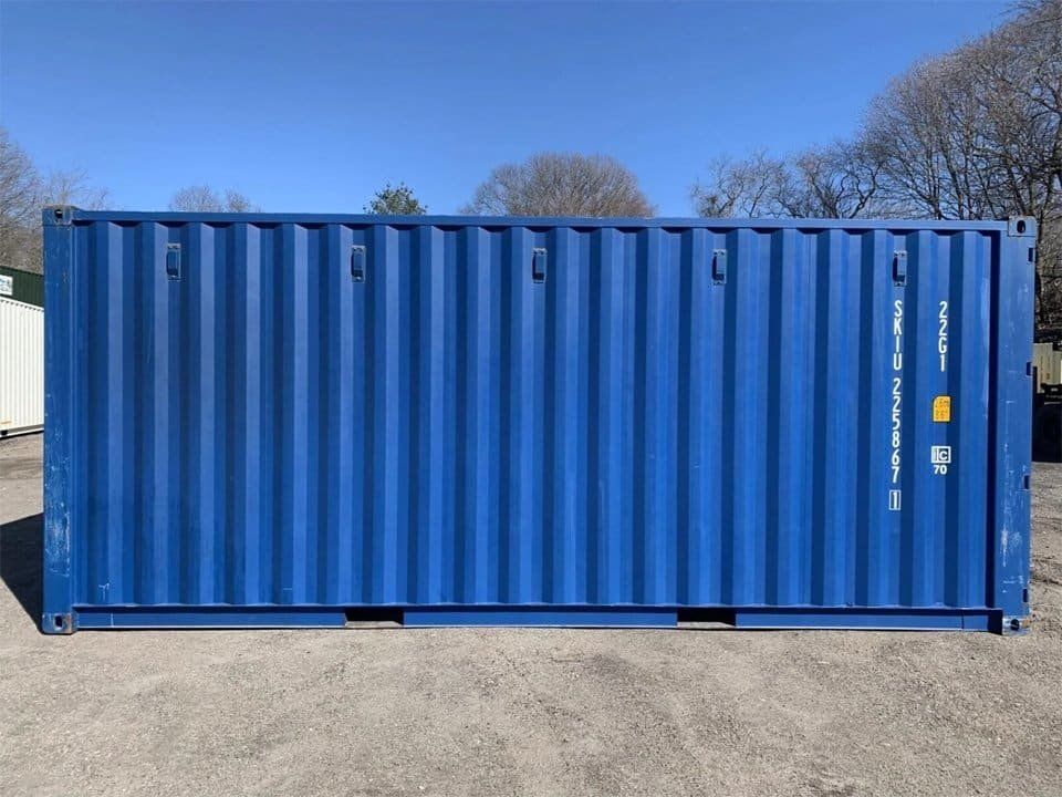 20′ x 8′ x 8.5′ Tall– New Shipping/Storage Container – Wind and Watertight – Blue 3