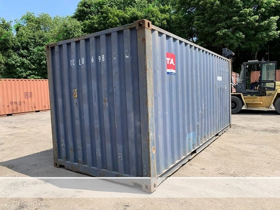 20′ x 8′ x 8.5′ Tall –Used Shipping / Storage Container-Wind and Watertight – Blue 4