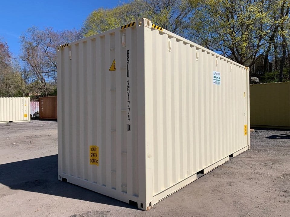 20′ x 8′ x 9.5′ Tall– New High Cube Shipping/Storage Container – Wind and Watertight – Beige 4