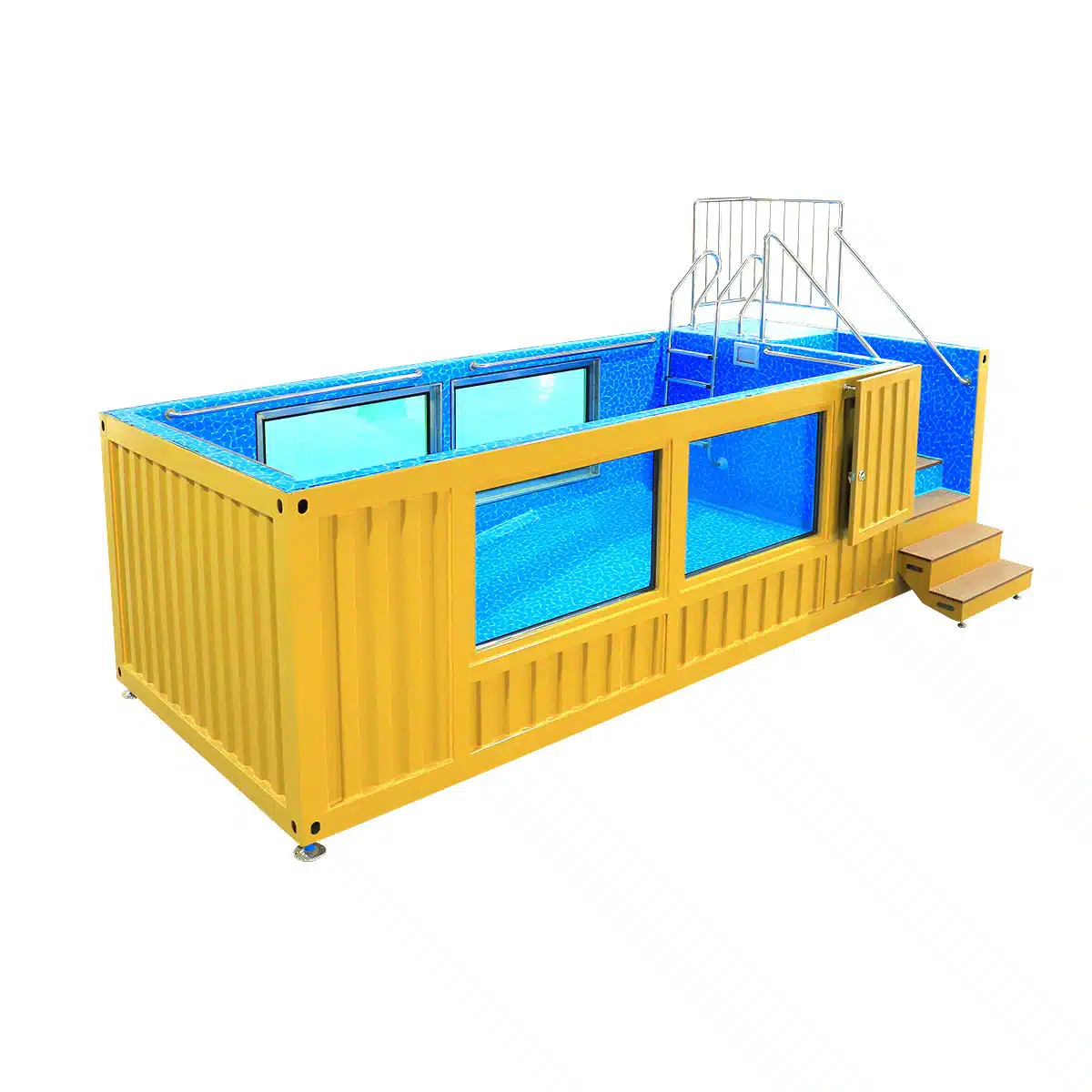 20ft Luxury Container Swimming Pool with Glass Viewing Panel 5