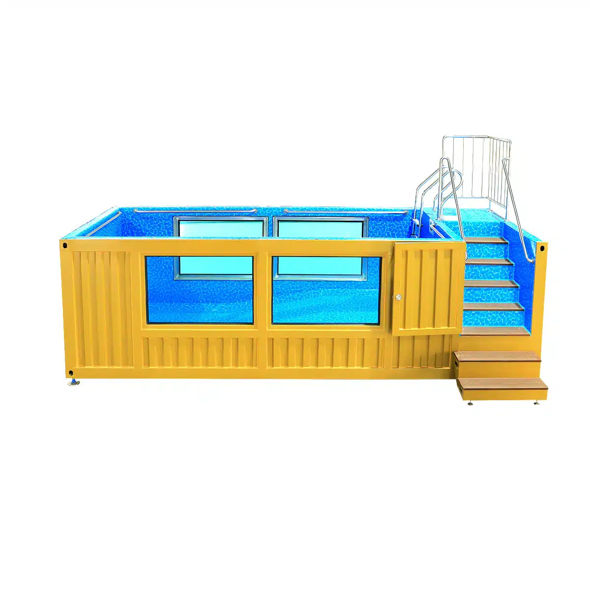 20ft Luxury Container Swimming Pool with Glass Viewing Panel 6