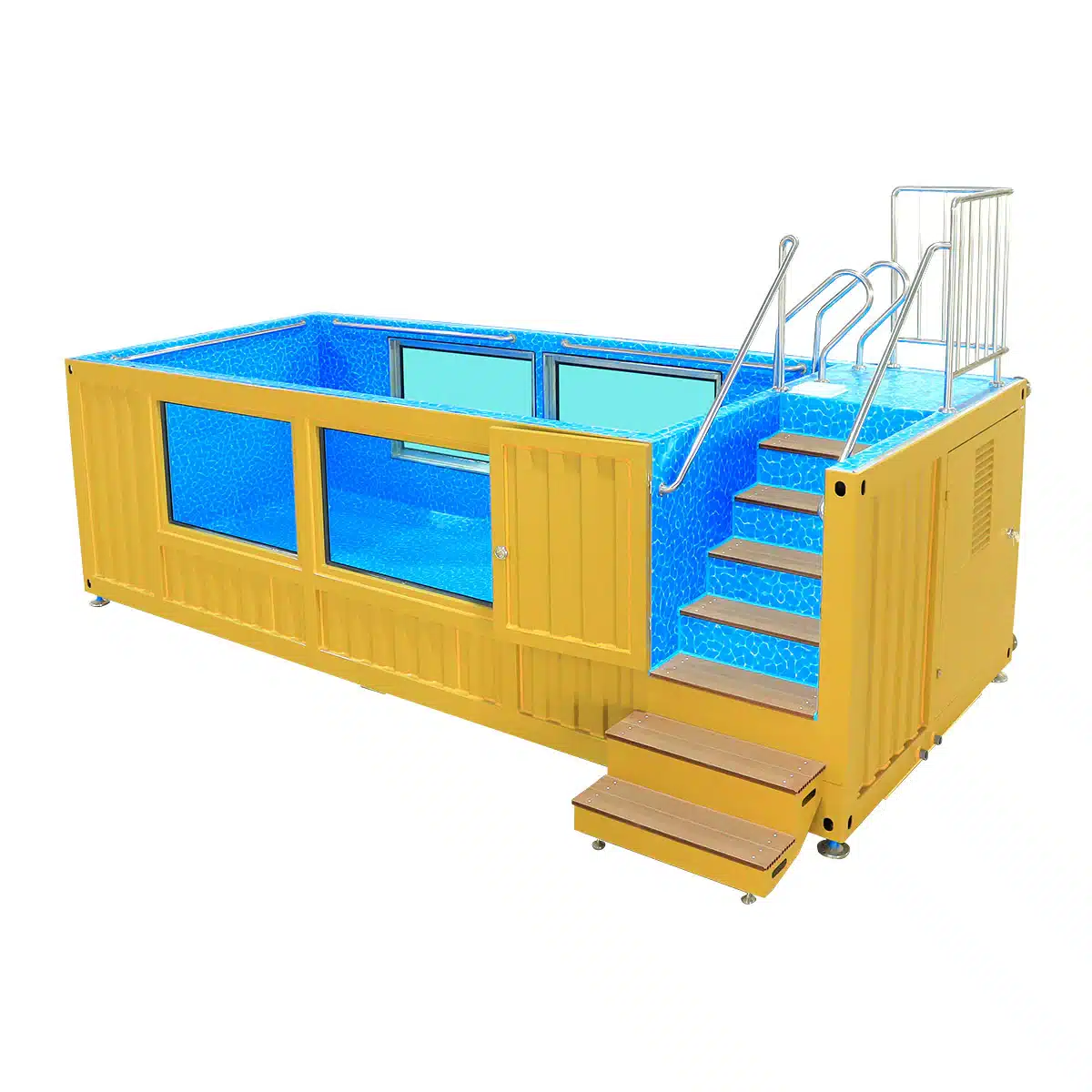 20ft Luxury Container Swimming Pool with Glass Viewing Panel 7
