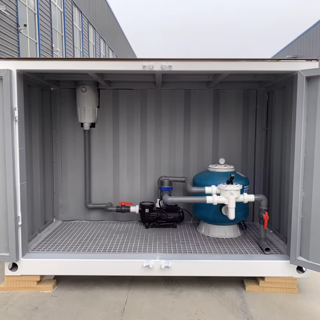 20ft Container Swimming Pool With Fiber Glass Window 4