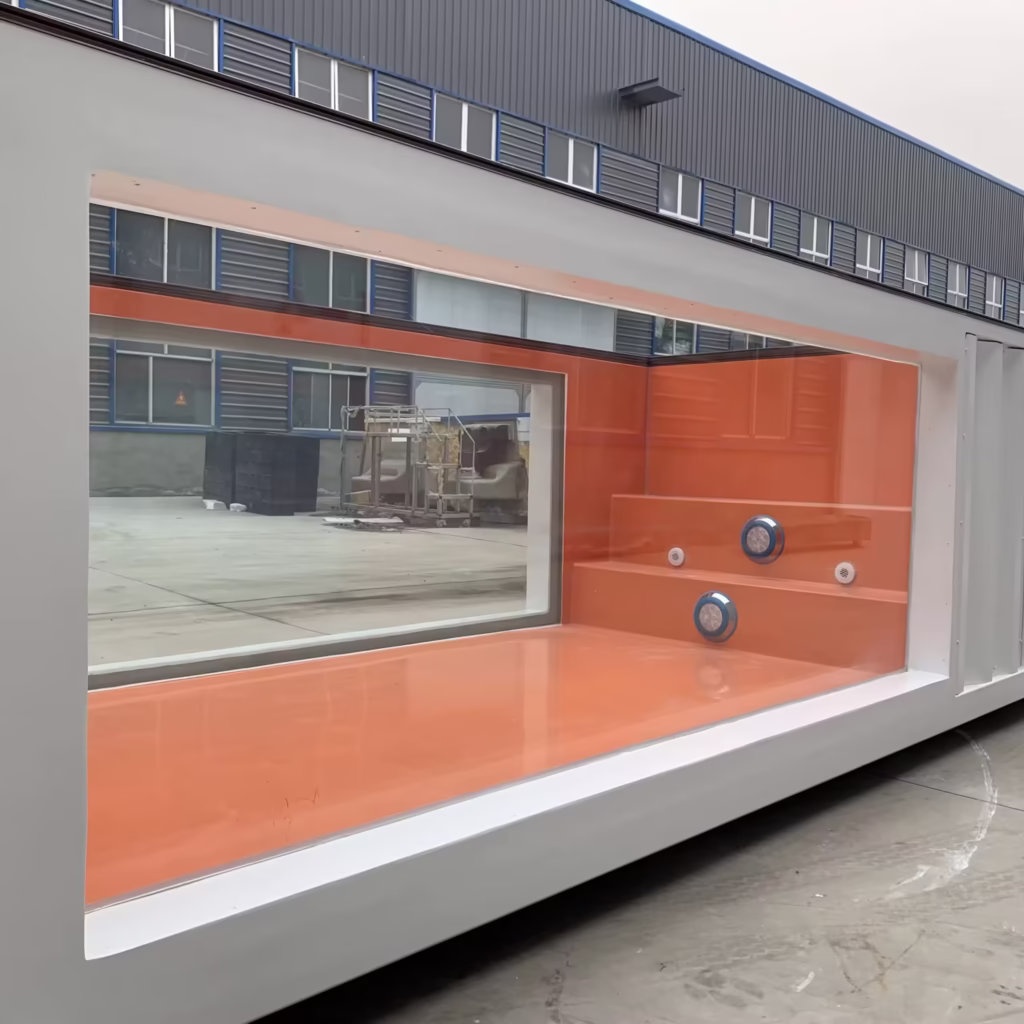 20ft Container Swimming Pool With Fiber Glass Window 6