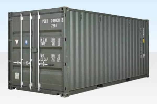 20ft Dark Green Shipping Container – One Trip ISO Standard | Wind & Watertight Storage 2