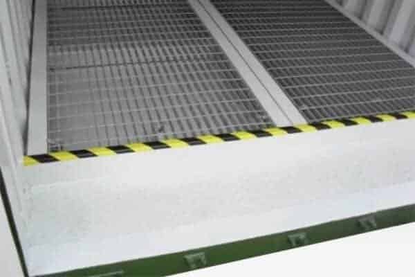 20ft Open Side Bunded Shipping Container with Mesh Floor – Heavy Duty Hazardous Storage 2