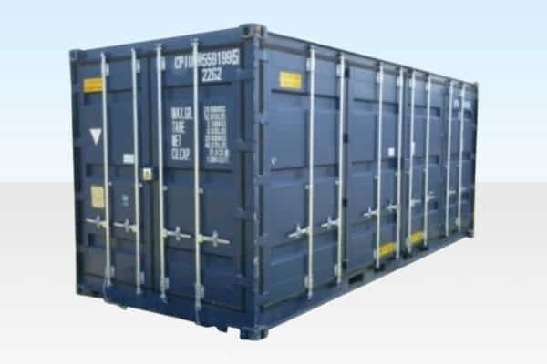 20ft Open Side Bunded Shipping Container with Mesh Floor – Heavy Duty Hazardous Storage