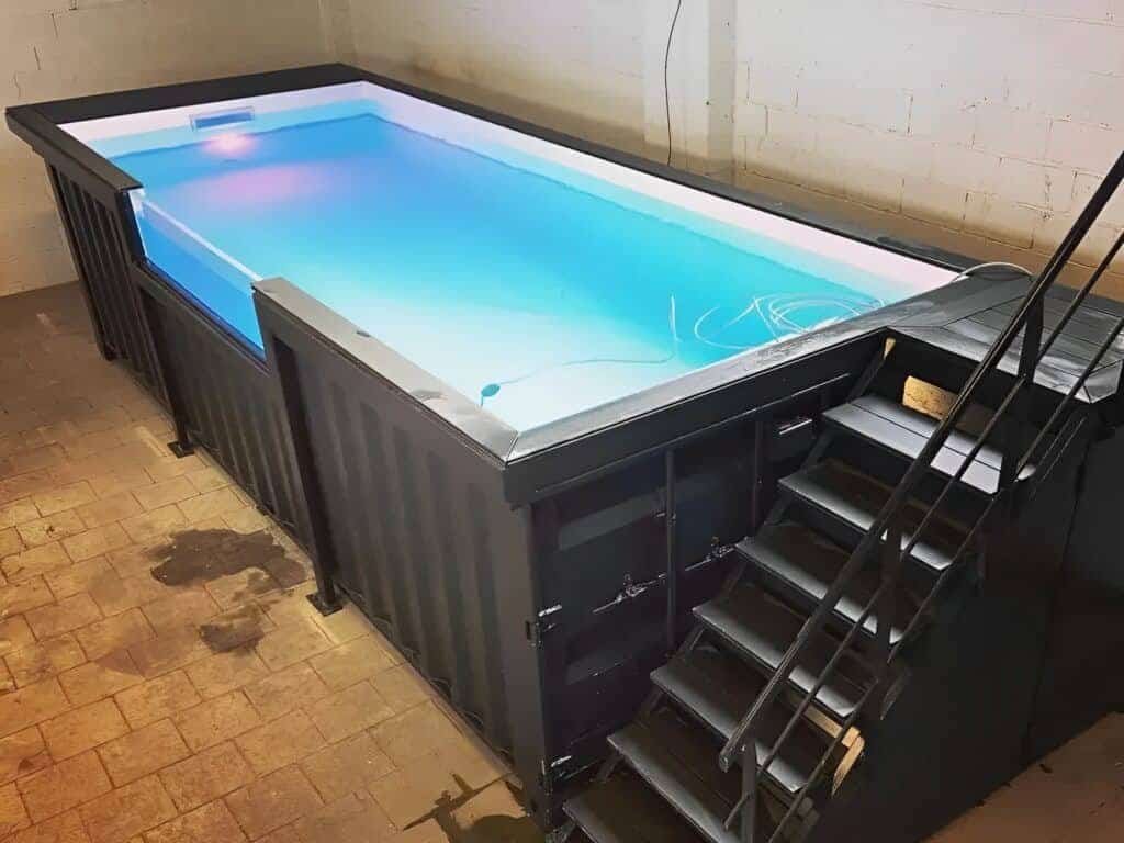 20ft Shipping Container Swimming Pool with Convenient Side Staircase 3