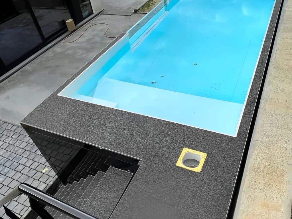 20ft Shipping Container Swimming Pool with Convenient Side Staircase 8
