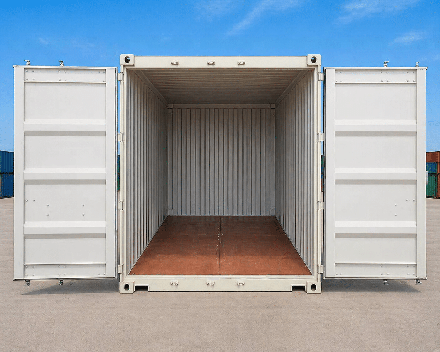 20ft White Shipping Container for Sale – New One Trip ISO Certified 3