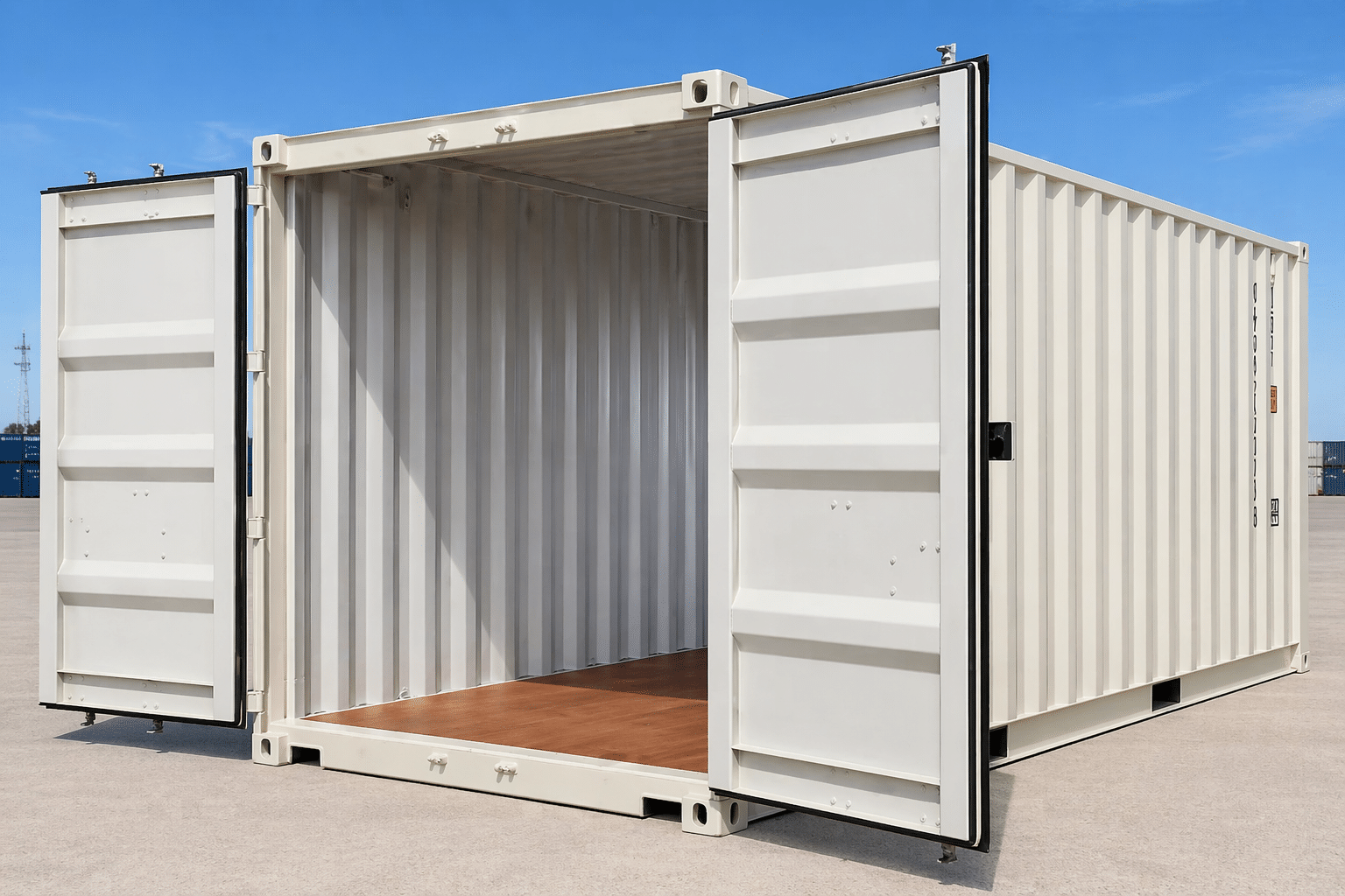 20ft White Shipping Container for Sale – New One Trip ISO Certified 4