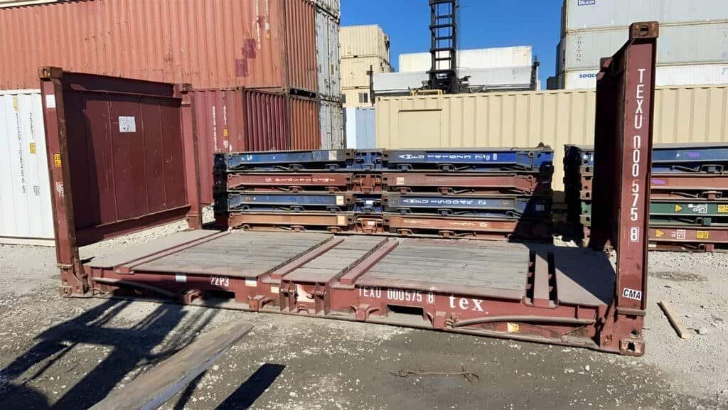 20Ft X 8Ft Used Flat Rack Shipping Containers 3
