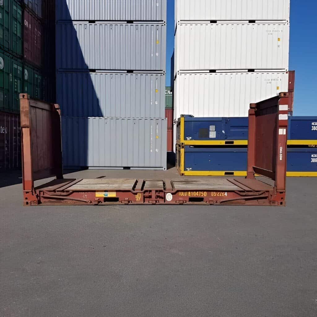 20Ft X 8Ft Used Flat Rack Shipping Containers 6