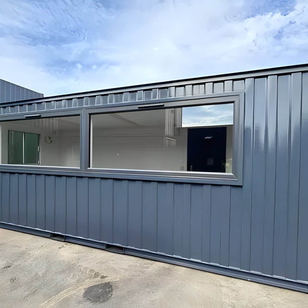 21ft x 8ft Custom Cabin Office / Canteen | Picture Windows | Portable Building 7
