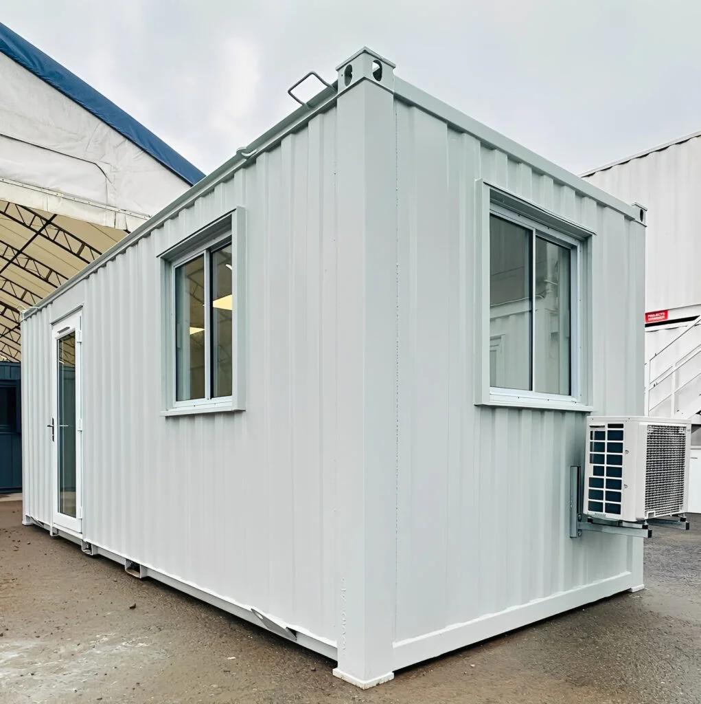 21ft x 8ft Custom Office Cabin – Refurbished Portable Building with A/C & Glazed Door 8