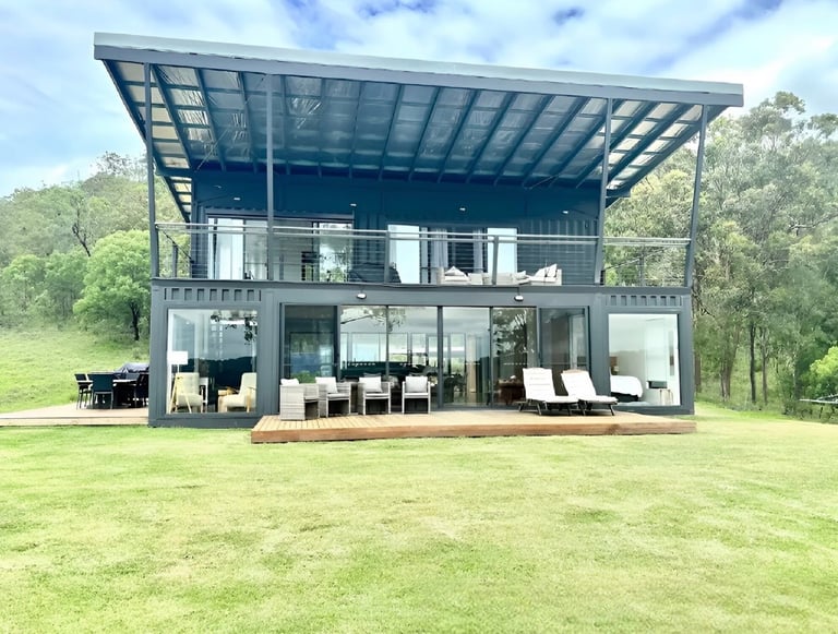 3bhk Two-Storey Container House with a Large Open Upper Terrace and Patio, Portable Houses for Families, Fully Furnished, Disaster Resistant, 4 Hour Set-Up, Customizable 2