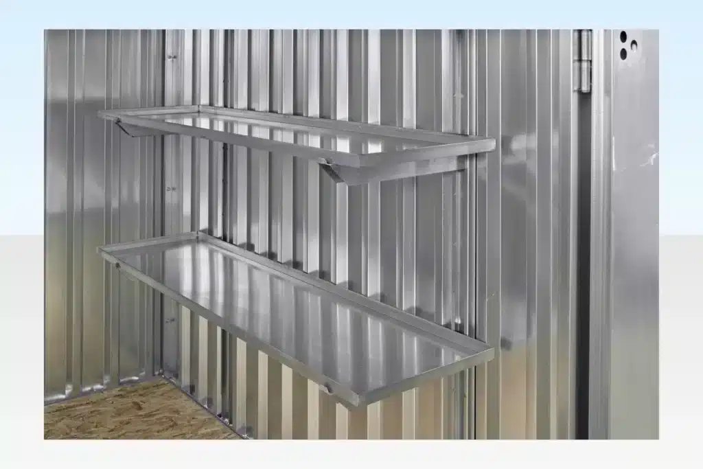 3M X 2.1M Flat Pack Storage Container – Galvanised 2