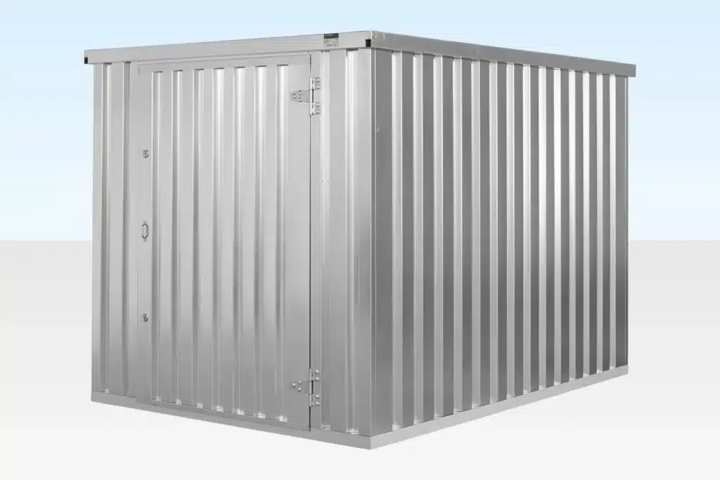 3M X 2.1M Flat Pack Storage Container – Galvanised 4
