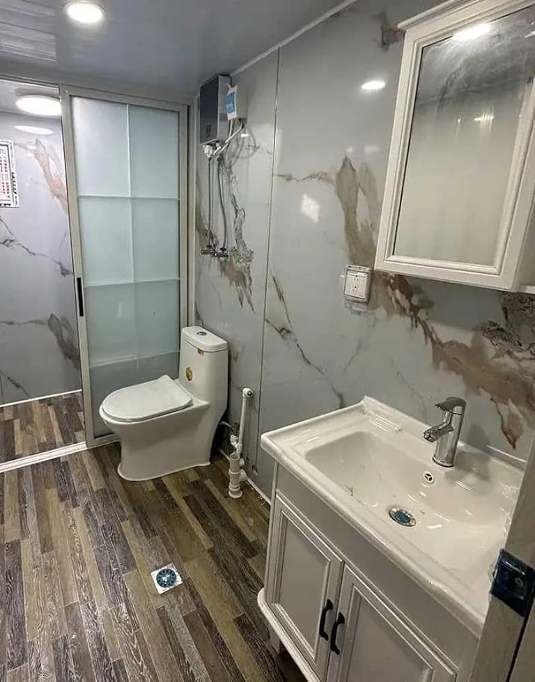 40ft House with Luxury Design, with 3 Bedroom, 1 Living Room, 1 Bathroom and Kitchen,Prefab House for Living, Foldable Mobile Home Easy Setup & Move 5