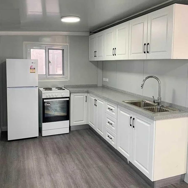 40ft House with Luxury Design, with 3 Bedroom, 1 Living Room, 1 Bathroom and Kitchen,Prefab House for Living, Foldable Mobile Home Easy Setup & Move 6