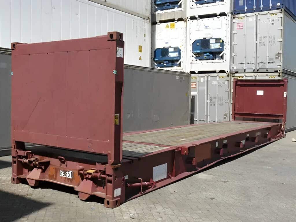 40Ft X 8Ft Used Flat Rack Shipping Container 4
