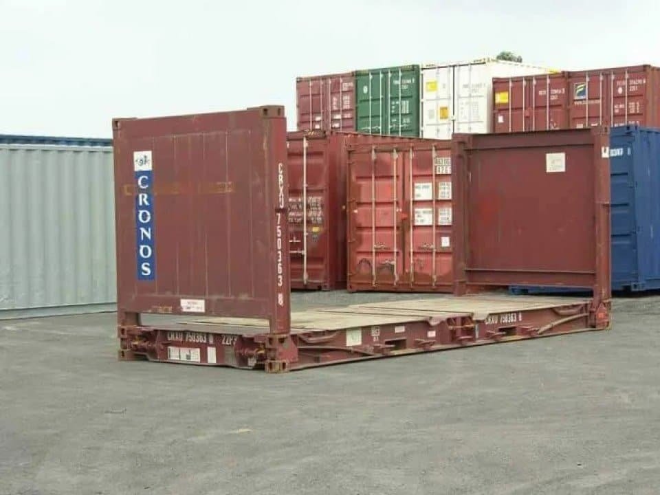 40Ft X 8Ft Used Flat Rack Shipping Container 4