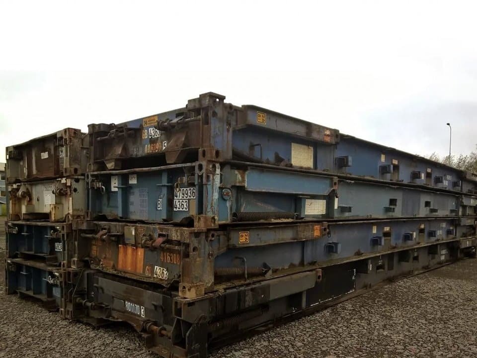 40ft x 8ft Used Shipping Container – Flat-Rack 2