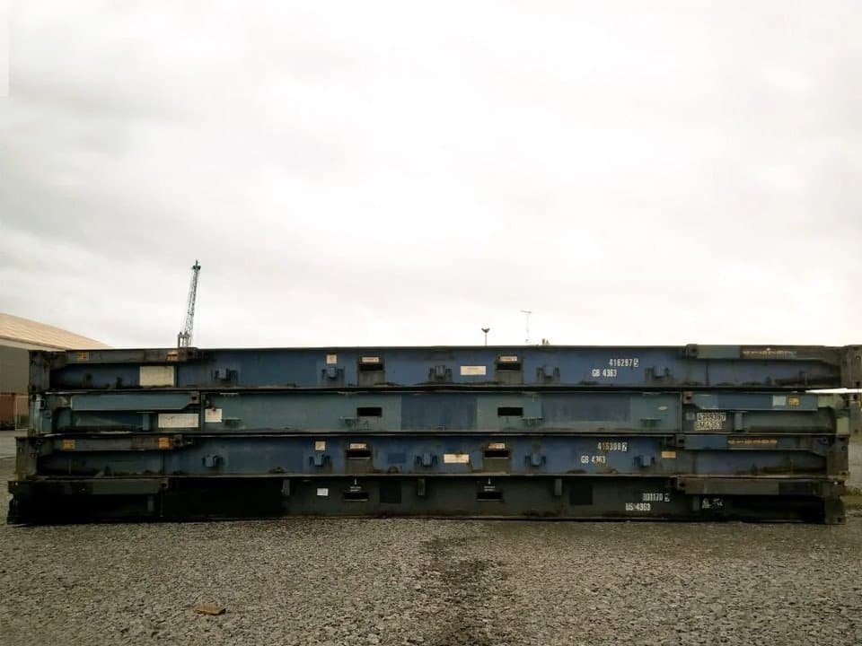 40ft x 8ft Used Shipping Container – Flat-Rack 3