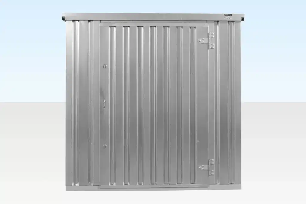 4M X 2.1M Flat Pack Container Store – Galvanised 2