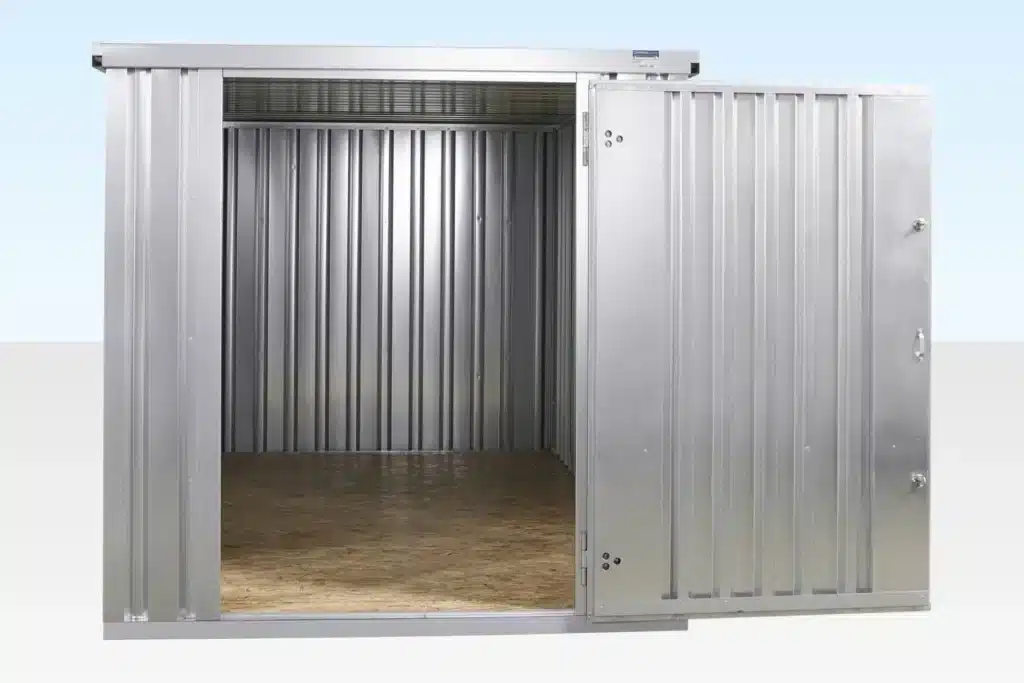 4M X 2.1M Flat Pack Container Store – Galvanised 3