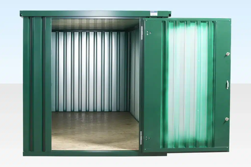 4m x 2.1m Powder Coated Flat Packed Store 3
