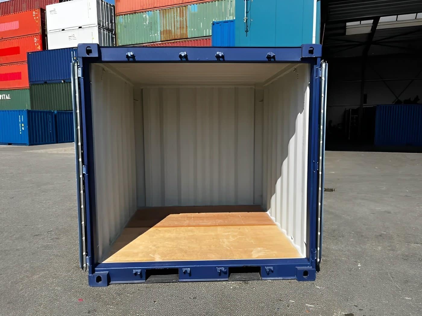 10ft Blue One Trip Shipping Container for Sale – ISO Certified 5