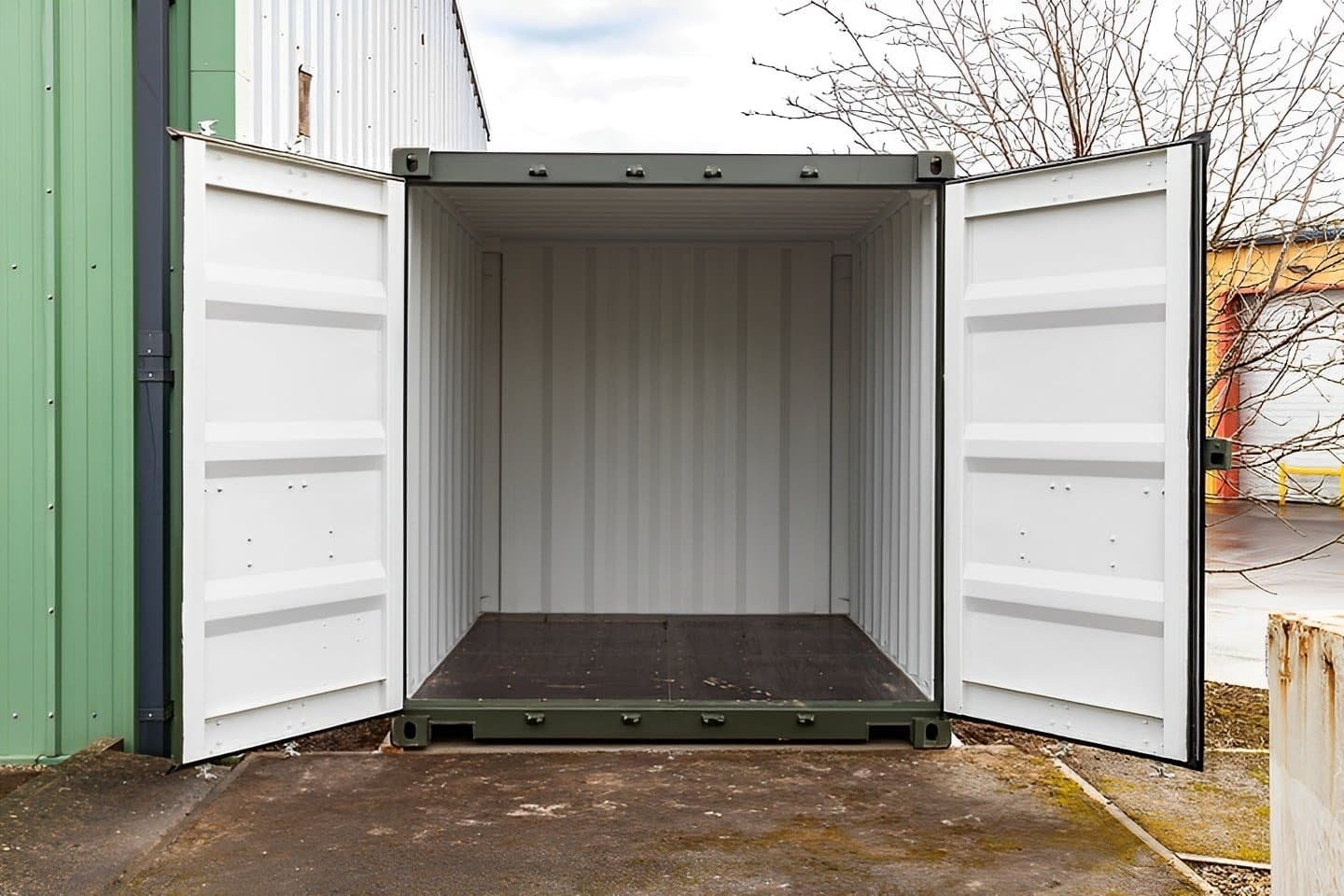 Heavy-Duty 10ft x 8ft One-Trip Green Steel Shipping Container 5