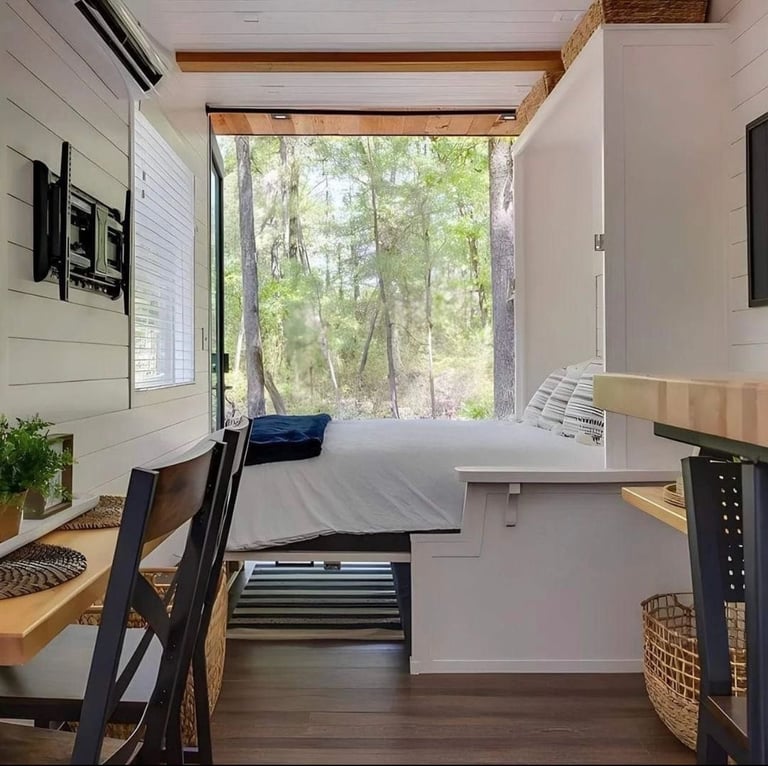 Luxury 1BHK 1BATH Tiny Home with Rooftop Deck, Container Home with Elegant Wooden Frame for Families, Fully Furnished Modern 2 Hour Set-Up, Customizable 6