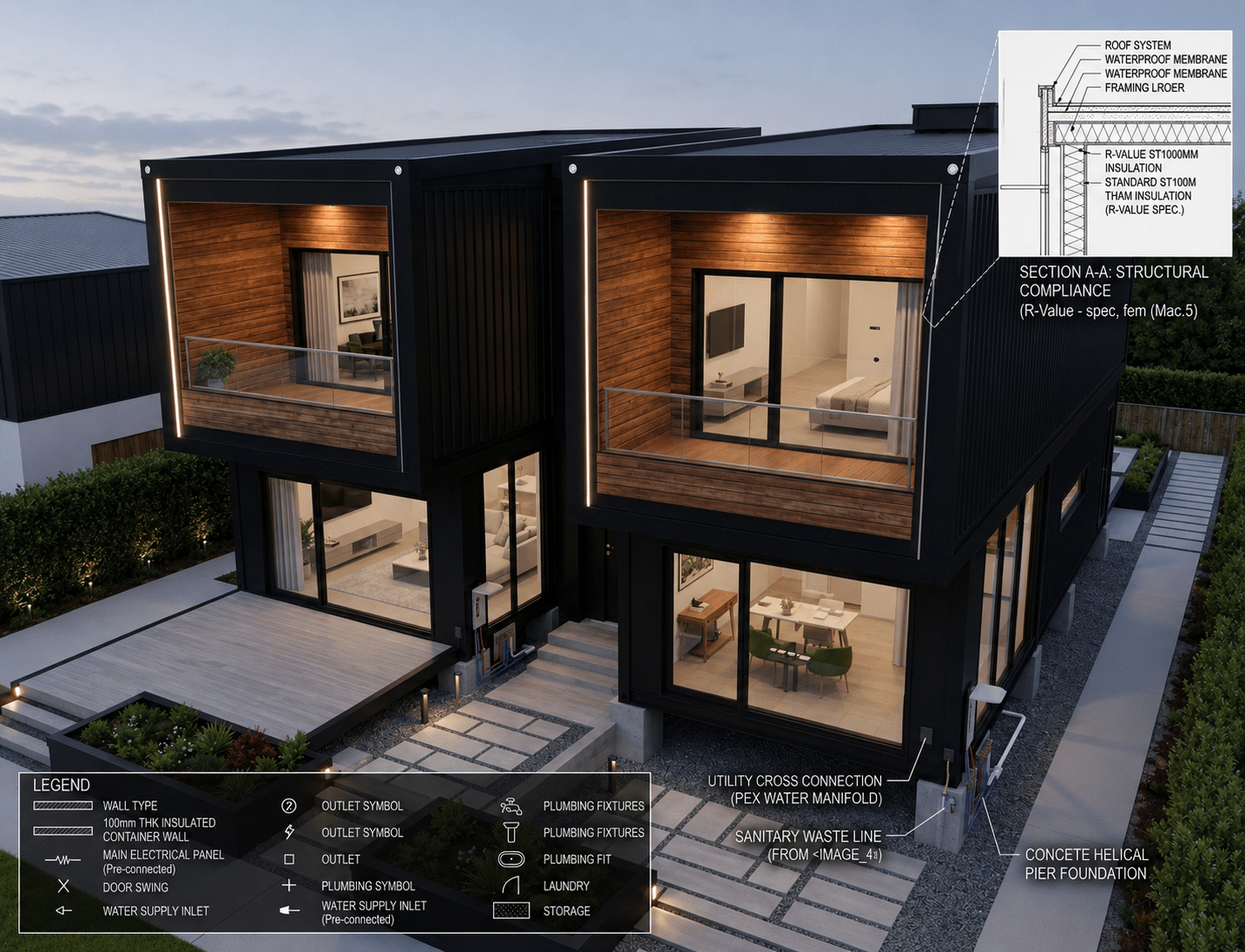 Luxury 3 Bedroom Prefabricated Modular Container Home Villa for Sale 7