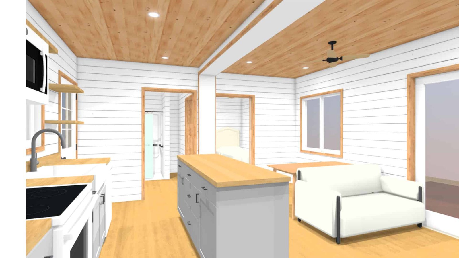 The Huntington – Luxury Two Bedroom Shipping Container Home | Two 40ft + One 20ft Container Home 7