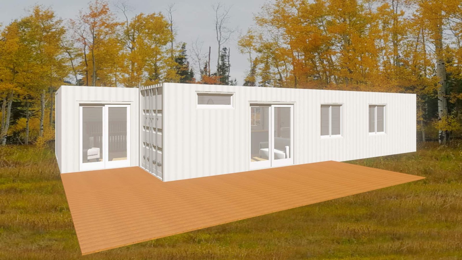 The Huntington – Luxury Two Bedroom Shipping Container Home | Two 40ft + One 20ft Container Home